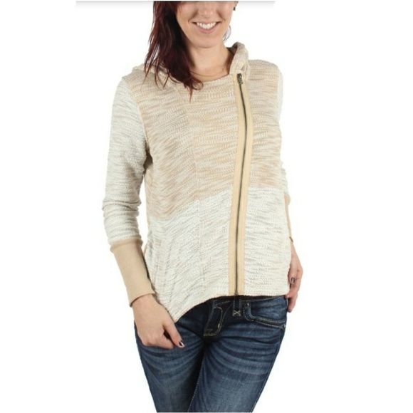 Jack. BB Dakota Hatchi Hoodie‎ Offset Zip in Tan XS - Picture 2 of 7